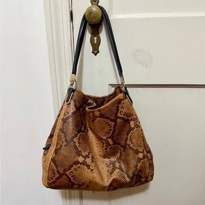 Coach Embossed Snakeskin Leather Phoebe Bag